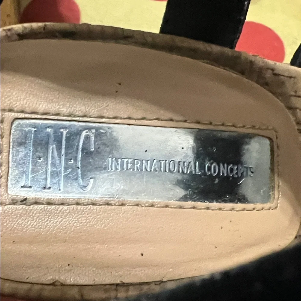 INC International Concepts Navy Cork Wedges